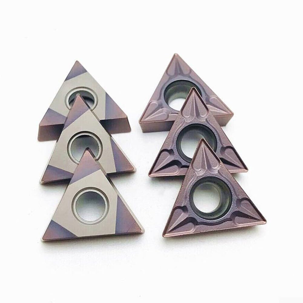 Zilimontt TCMT110204 TCMT21.51 Hartmetall-Dreheinsätze, 10-teiliges Set, 11 mm, für CNC-Drehmaschine, Wendeschneidplatten für Edelstahlbearbeitung mit hoher Grifffestigkeit, starker Abnutzung
