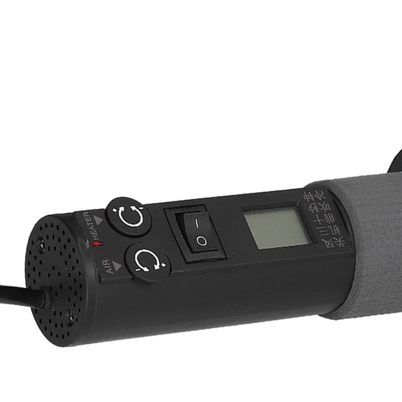 Pistola de Aire Caliente Portátil, Pistola de Calor con Control de Temperatura de 450 W con Pantalla Digital LCD para Soldar IC y Caja de Blindaje (Normativa europea (250V))