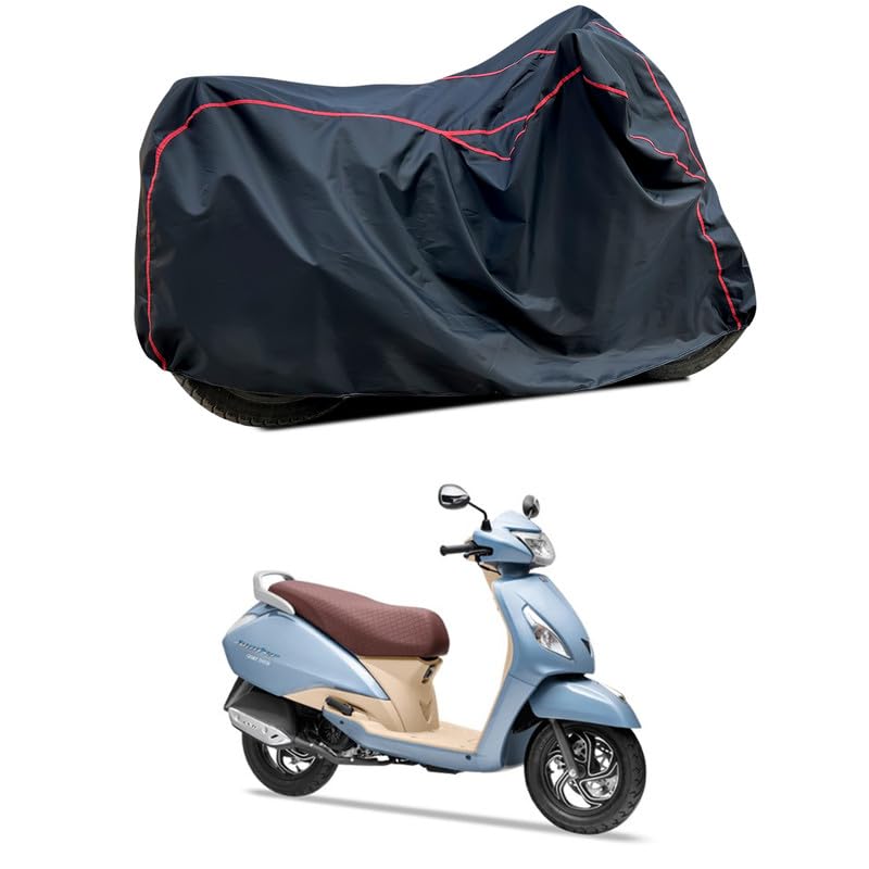 Image of Waterproof Scooter Cover Compatible with TVS Jupiter Grande Fabric UV Protection (Black)
