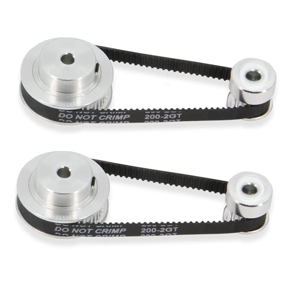 2PCS Set GT2 Synchronous Wheel 20&30 Teeth 8mm Bore Aluminum Timing Pulleys with 2PCS Length 200mm Width 6mm Belt (20-30T-8B-6) — Amazon image 25