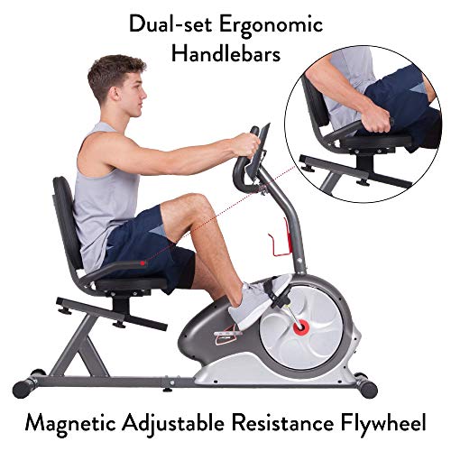 Body Champ Magnetic Recumbent Exercise Bike, Reclined Stationary Bike, Workout Bike For Home, Brb5872 #TOP1