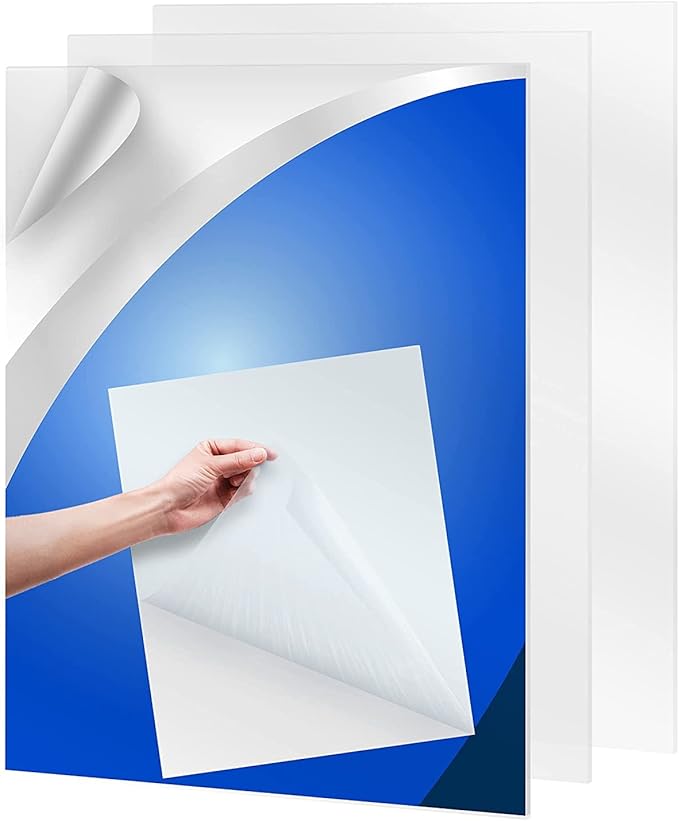 MIFFLIN Clear Plastic Sheet (11x14 inch / 28x36 cm, 5 PK), PET Material