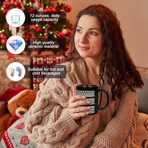 bssmmai Fuck This Shit Tasse, Fuck This Shit Mug mit Versteckter Botschaft, Keramik 350ml Mug mit Isoliertem Henkel, Neuartiger, kreativer und humorvoller Trinkbecher für Erwachsene (Schwarz)