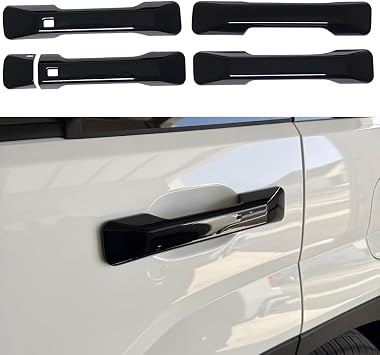 AOKIO Compatible with 2024 2025 Hyundai Santa Fe Accessories Door Handle Cover Trim Glossy Black