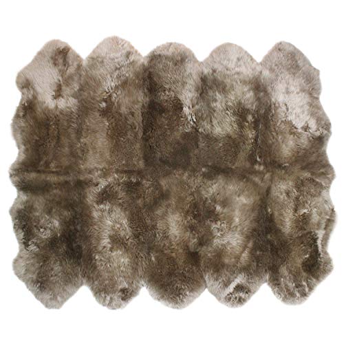 ムートンラグ 天然 オーストラリア産 長毛 10匹物 ラグ トープ 220×180cm 洗える 日本製 NF010TP