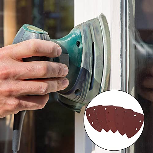 50 Pcs Mouse Detail Sander Sandpaper, 40/80/120/180/240 Grit Hook And Loop 140Mm Mouse Sander Pads, Sander Replacement Pads, Assorted Triangle Sandpaper For Detail Mouse Sander #TOP5