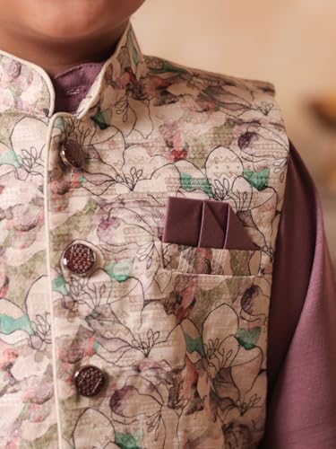 Image of AJ DEZINES Kids Ethnic Wear Kurta Waistcoat and Dhoti Pant for Boys