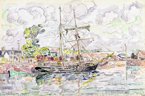 Affiche toile Paimpol Paul Signac grand format 60x90cm pour décoration murale de salon moderne