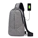  Bosco Basic Mochila con Carga USB Unisex Ideal Viajes, Bolso con Cargador USB Hombre y Mujer