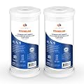 Aquaboon 5 Micron 10 x 4.5 Carbon and Sediment Water Filters Cartridges 2in1 House Water Filter Compatible with FXHTC, GXWH35F, WHKF-GD25BB, 2-Pack