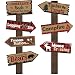 Lumberjack Party Directional Welcome Signs Big Buffalo Plaid Backyard Door Cutouts Camping Winter Birthday Party Favor Ideas Decoration Supplies