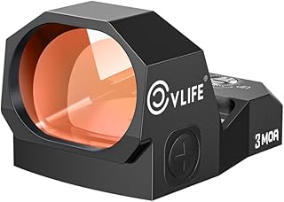 CVLIFE WolfCovert M04 Motion Awake Red Dot Sight for RMR Cut Footprint, 3MOA Shockproof Open Reflex Sight, 22x28mm Lens, Full Size optic with Adapter Plate for MOS and 21mm Picatinny Base - CVLIFE