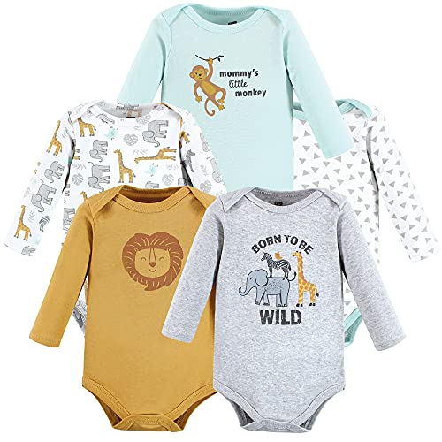 Image of Hudson Baby Unisex Baby Cotton Long-Sleeve Bodysuits