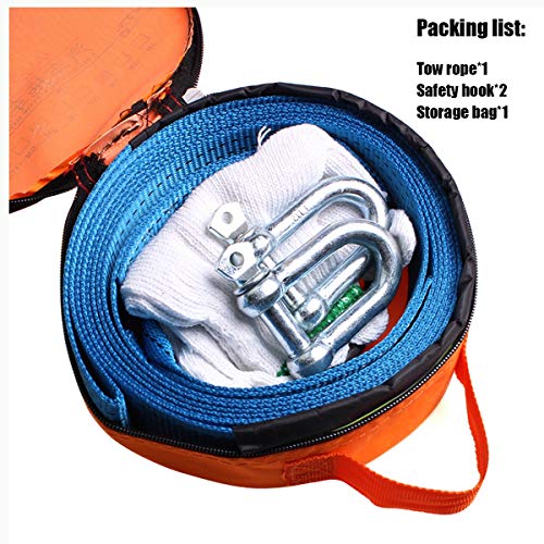 Corde de remorquage robuste pour voiture avec crochets de sécurité - 5