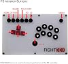 FightBox B7-PS4 キーボードボタンレバーレスアーケードファイトスティックゲームコントローラー PC/PS3/PS4 と互換性あり