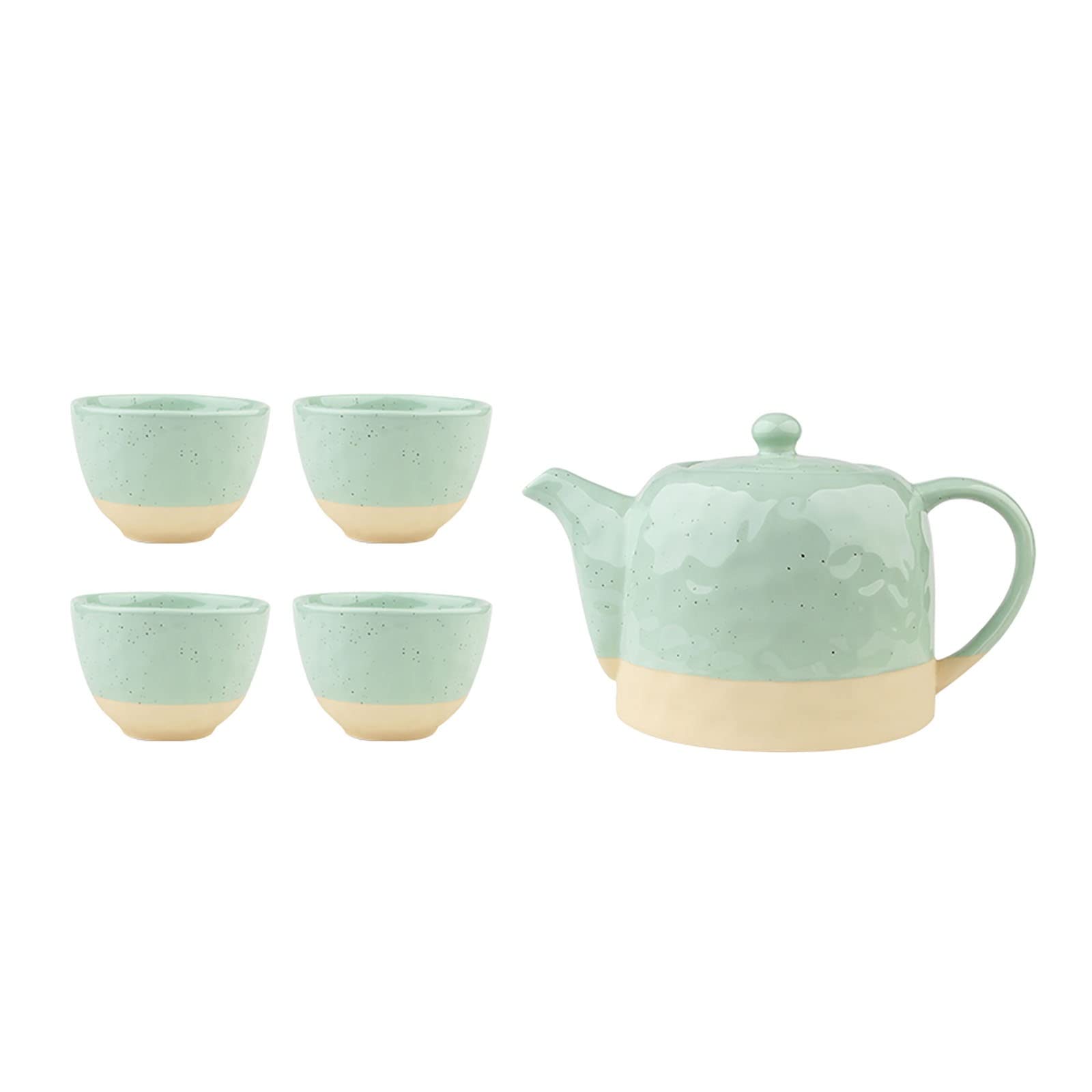 Service à thé, Service à thé en céramique pour la Maison, théière Simple, Service à thé de l'après-midi, Tasse à thé et à Eau, pour Envoyer Votre Petite Amie à Maman (1 pichet + 4 Tasses)