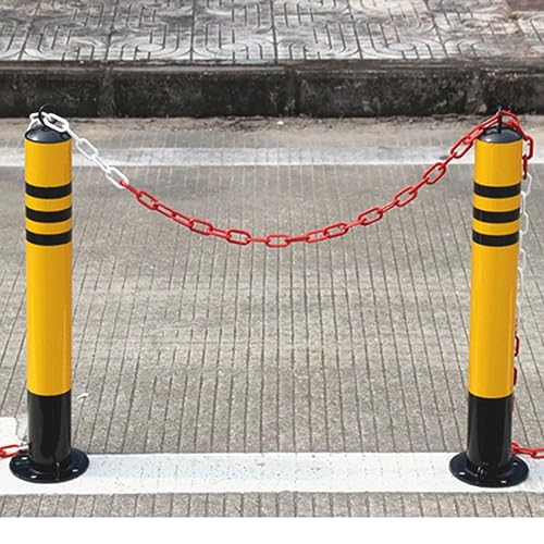 Bornes de sécurité pour allées de garage pliables en métal avec serrure intégrée