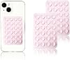 2PCS Silicon Suction Phone Case Mount,Hands-Free Fidget Toy Mirror Shower Phone Holder, Tiktok Videos and Selfies light pink