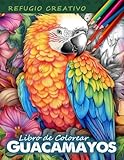 guacamayo azul animado  Refugio Creativo Guacamayos Libro de Colorear: Página Para Colorear De Guacamayos, Diseños Vibrantes Que Celebran La Belleza De Los Loros Tropicales