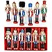 OurWarm 6Pcs Sparkle Christmas Nutcrackers Ornaments, Nutcrackers Figures for Christmas Tree Ornaments Birthday Gift Home Party Xmas Decorations