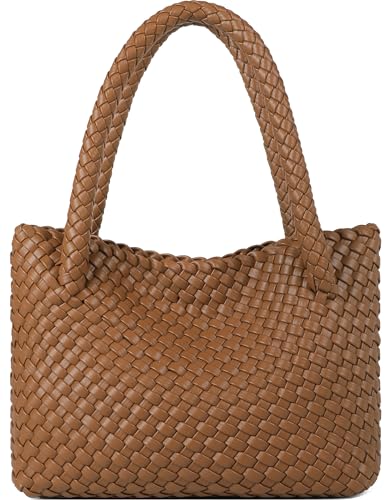 Image of Handbag and Purse for Women,Handmade Vegan Leather Summer Beach Travel Shoulder Bag | Travel-friendlyTote