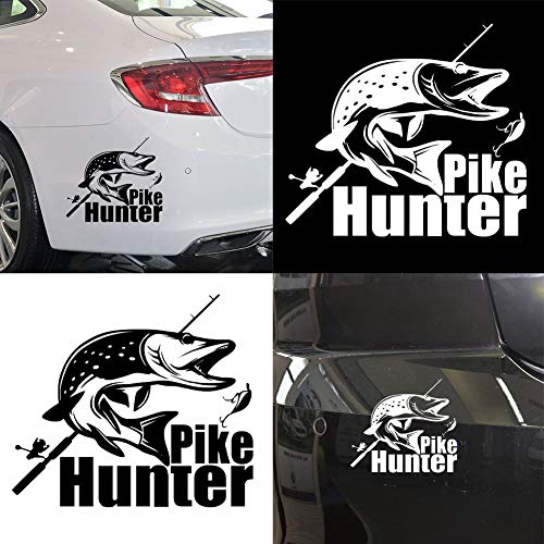 Adesivo per Auto, Pike Hunter Fish Riflettente