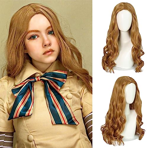 HUNIGIR Blonde Wig Long Wavy Wig Honey Blonde Cosplay Wig Women Synthetic Halloween Costume Hair