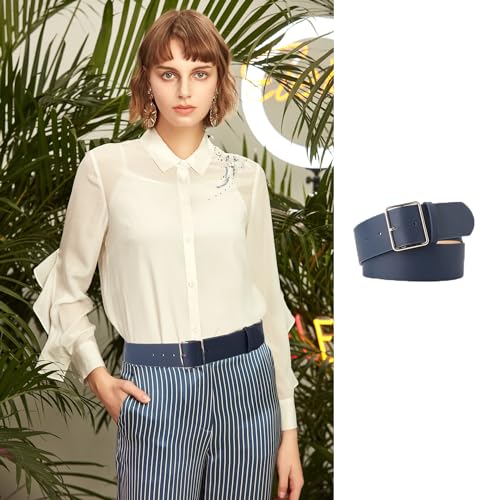 COTIM COYIN Women's PU Leather Belt, Adjustable Metal Pin Buckle Belts for Jeans Pants Dress2