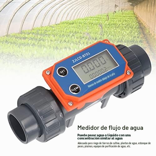 Medidor de Flujo Turbina Digital Sensor Agua para Riego Agrícola Tierras Cultivo