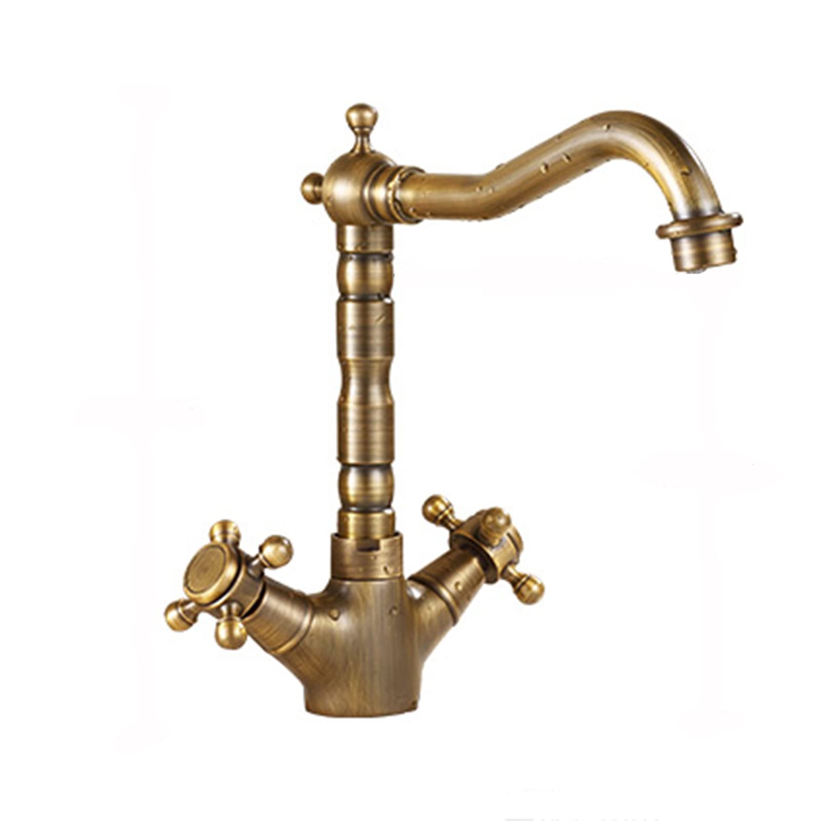 Robinet de salle de bain antique en laiton mitigeur rétro chic