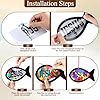 Sinload 24 Sets Faith Fish Craft Kit DIY Christian Jesus Fish Craft Religious Cross Tissue Paper Hanging Ornament for Home Church Bible Activities #2