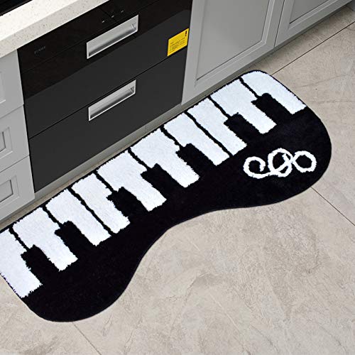 Abreeze Stylish Music Rug Piano Rug Keyboard Music Rug Kids Play Rug Black And White Rug For Living Room/Kitchen/Bathroom/Corridor/Hallway #TOP2