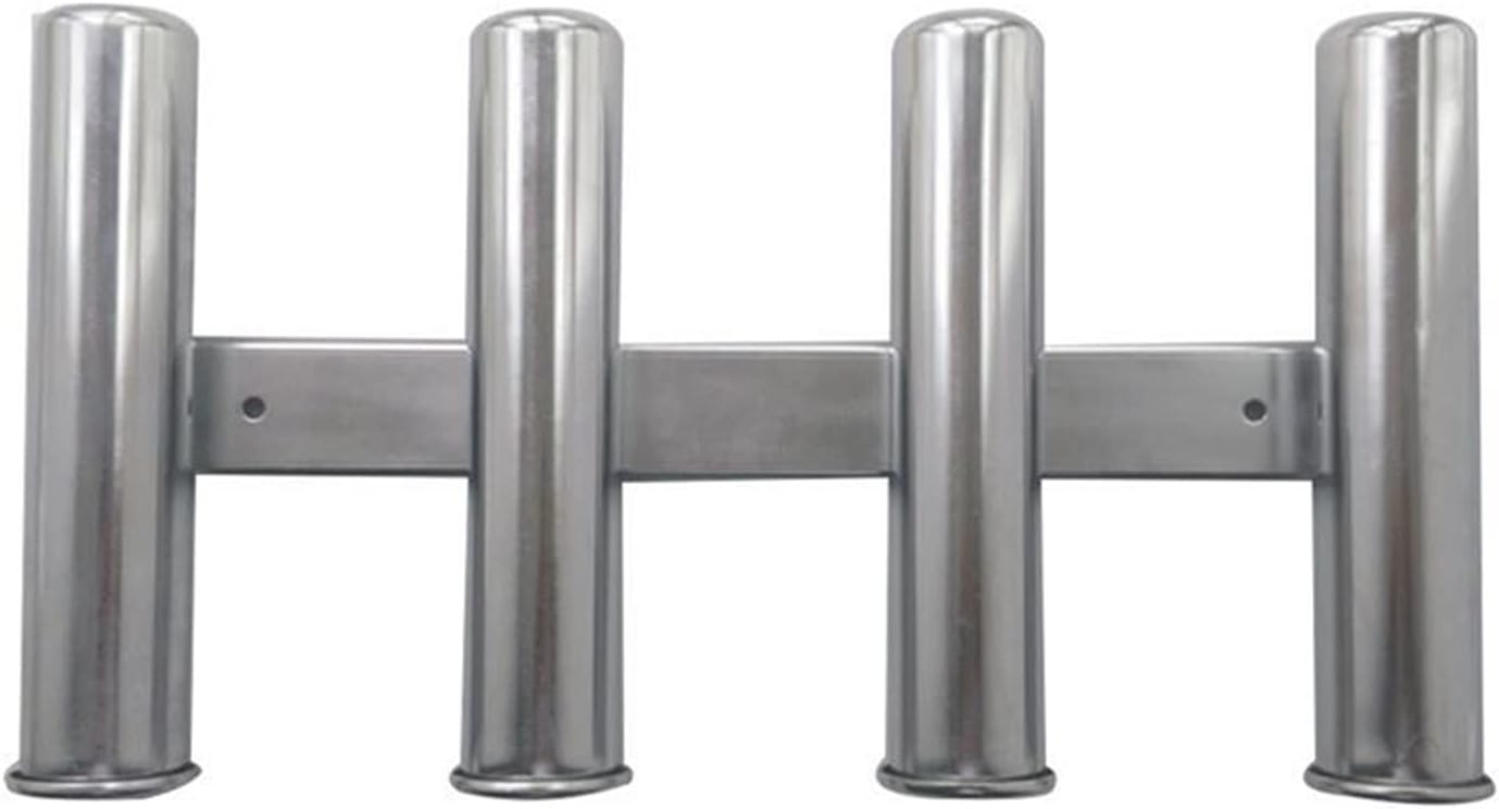 Fishing Rod Racks 316 Stainless Steel 4 Tube Links Fishing Rod Holder Rack Wall Yacht Mounted Boat Fishing 4 Links Rod Holder For Boat Accessories for Boat Yacht