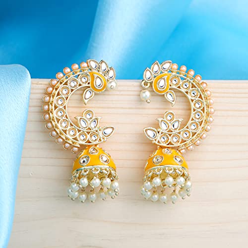 Kundan Chandbali Drop Earrings for Girls Women