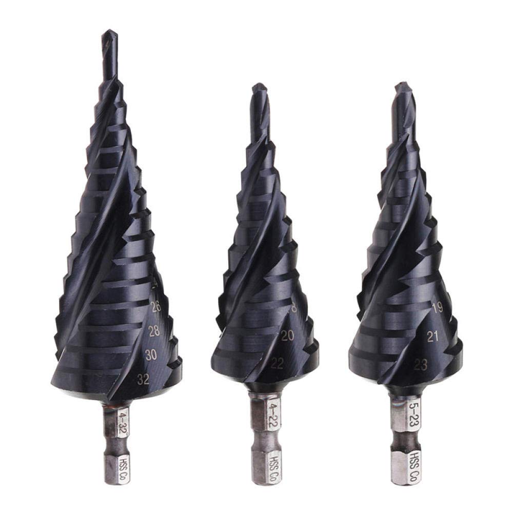 Set punte per trapani Punta elicoidale a 3 scanalature con rivestimento TiAlN HRC89 HSS-Co M35 Punta elicoidale con cobalto 1/4 pollice Codolo esagonale