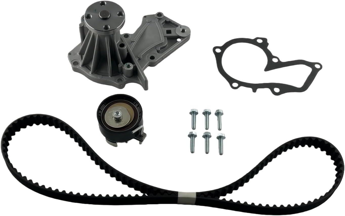 Engine Timing Belt Kit with Water Pump only 1.6L Fits for Ford Escape 2013-2016, Fiesta 2011-2019, Fusion 2013-2014, Transit Connect 2014-2016, 1.6L L4 Replace BE8Z-6268-C BE8Z-6K254-A