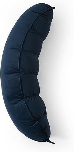 Miniatura 22 de Peallow(Pat. Pend) - Almohada larga redonda para adultos, almohada de apoyo suave y de apoyo para dormir y soporte lumbar (gris-blanco, 47 pulgadas)