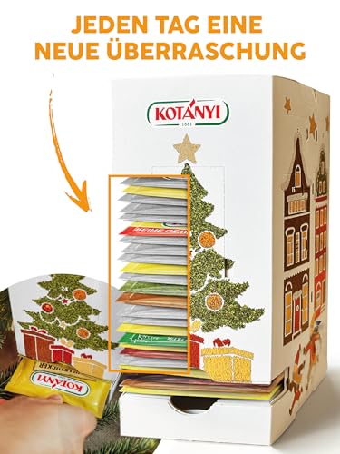 KOTÁNYI Adventskalender 2024-24 Festliche Gewürze & Rezeptideen - Gewürzpackungen in Orginalgröße und Markenqualität - Lebkuchengewürz, Punsch & mehr [Jetzt Weihnachtskalender kaufen!]