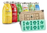 Hunde Smoothie SmoothieDog 6er Mix + Eiswürfelform - je 1x: Huhn, Rind, Lamm...