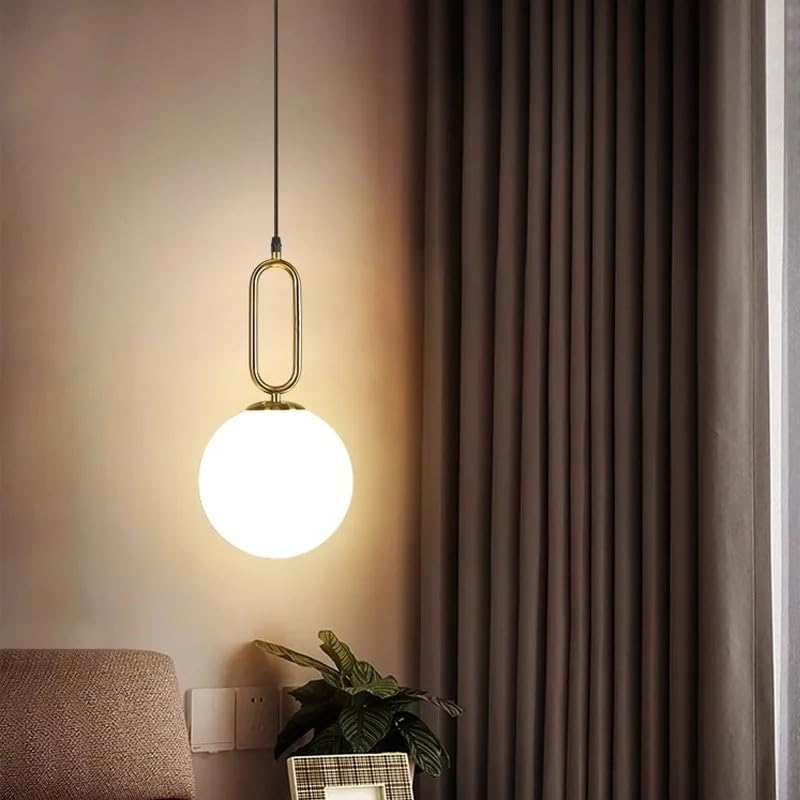 Suspension LED en verre nordique A-15CM à trois couleurs