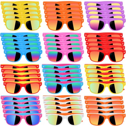 60 Pack Kids Sunglasses Bulk Party Favors, Summer Party Supplies for Boys Girls, Neon Party Sunglasses for Kids, Pool Beach Party Favors, Gift for Birthday Party Outdoor Activity Age 3-8