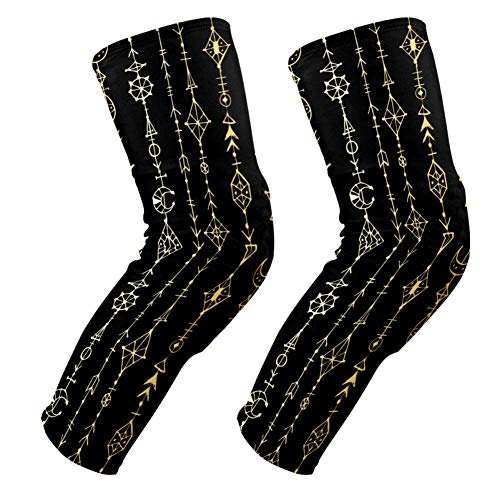 Genouillères rembourrées motif tribal abstrait protection rotule mixte