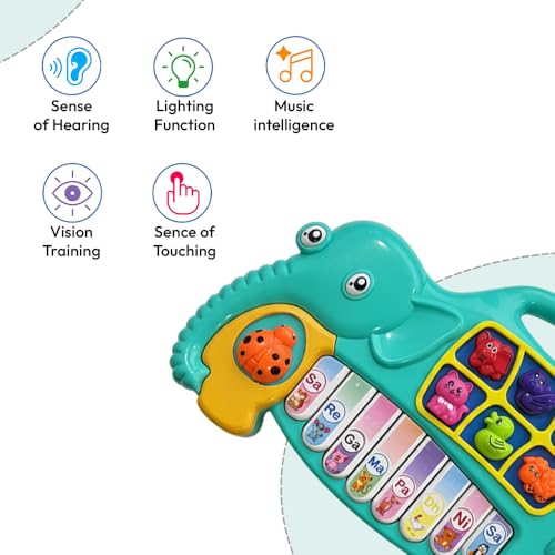 Image of StarAndDaisy Musical Piano for Babies, Animal Voice Sound Toy Piano with Colorful Keys, Animal Shape Activity Toy for Kids with Light & Sound, Early Learning Toys for Toddlers.
