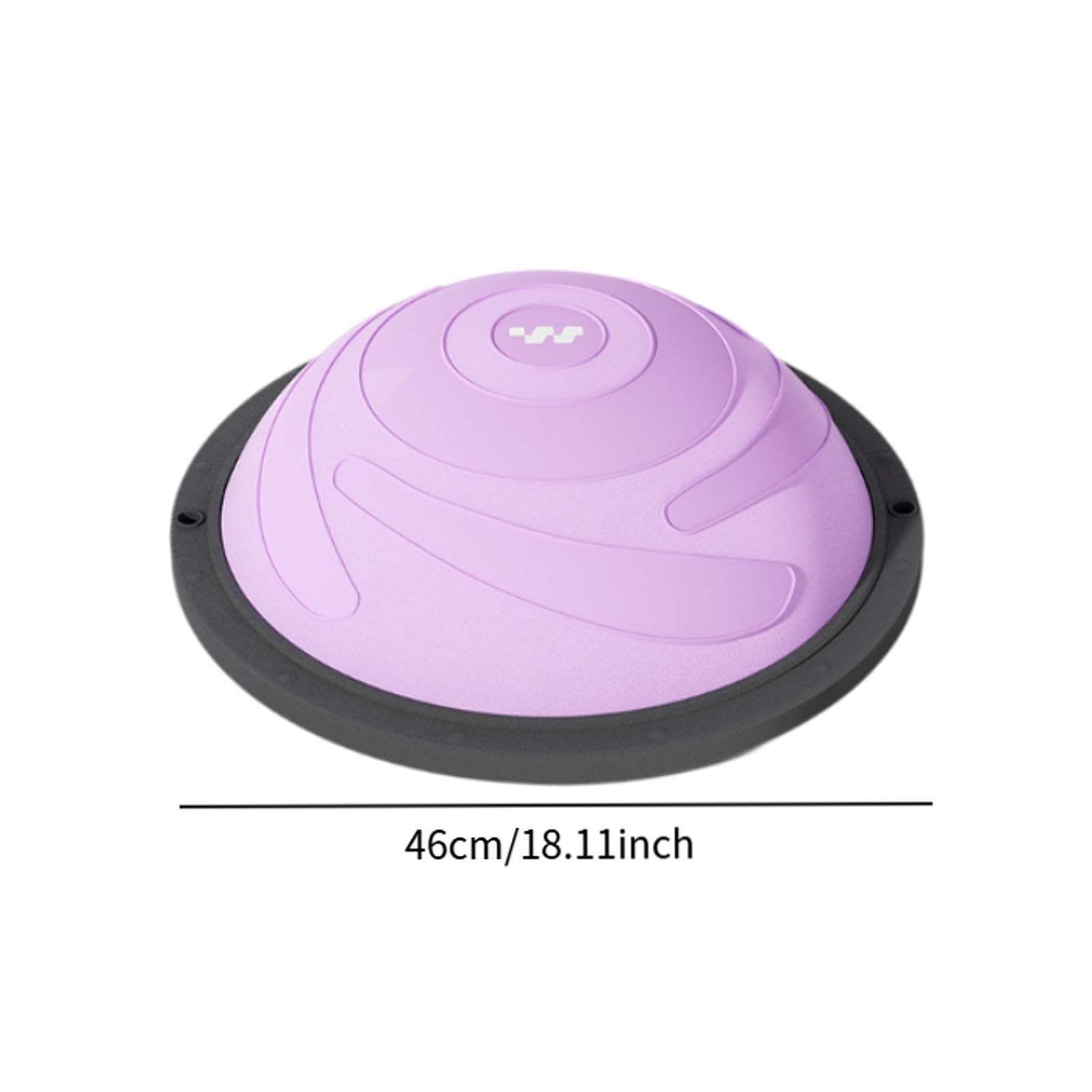 Ballon D'équilibre, Ballon de Fitness, Ballon D'entraînement, Ballon de Pilates Demi-Cercle en Polypropylène Robuste avec Surface Texturée Pou, Violet