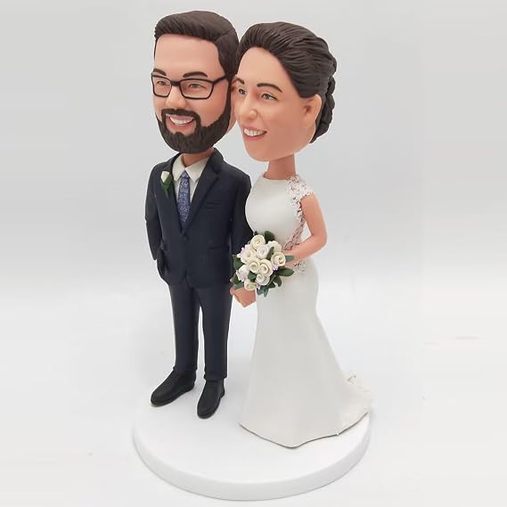 Custom Bobbleheads Couple Figures Custom Bobble Head Two Person Figures Handmade Personalized Sculpture Gift for Loves Friends and Couple 22CM