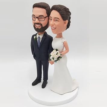 Custom Bobbleheads Couple Figures Custom Bobble Head Two Person Figures Handmade Personalized Sculpture Gift for Loves Friends and Couple 22CM