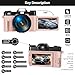 Digital Camera, FHD 4K 75MP WiFi Vlogging Video Camera for YouTube with 3'' 180°Flip Screen, 64GB SD Card, 16x Digital Zoom, 2 Batteries, Point and Shoot Digital Camera for Beginner (Pink)
