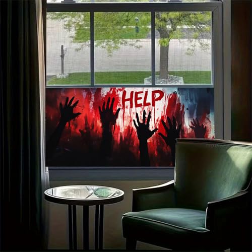 Vinilo decorativo para ventanas Halloween 39.3x17.7 pulgadas miniatura 3