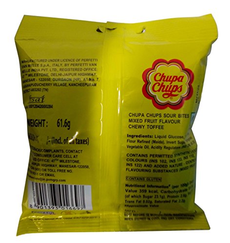 Image of Chupa Chups Sour Bites - Mixed Fruit, 66 Grams Pack - Fruit