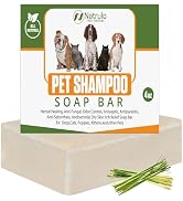 Natrulo All Natural Pet Shampoo Soap Bar for Dogs, Cats, Puppies – Herbal Healing Dry Skin Itch R...